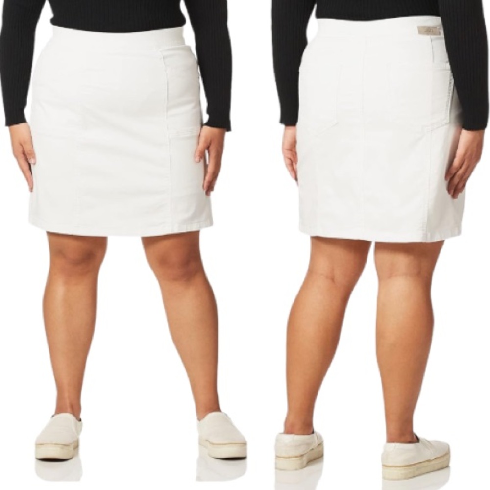 Jag Jeans White Denim Roadtrip Pull On Skort